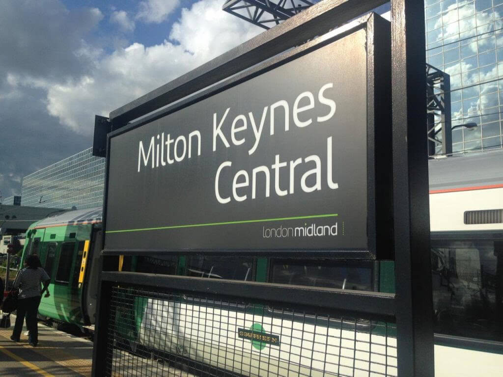Milton Keynes Central Road Sign