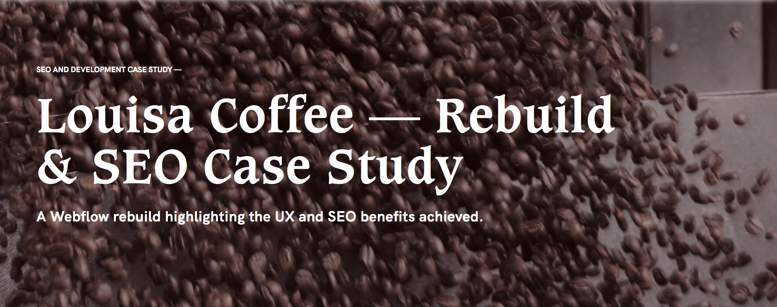 louisa coffee case study header